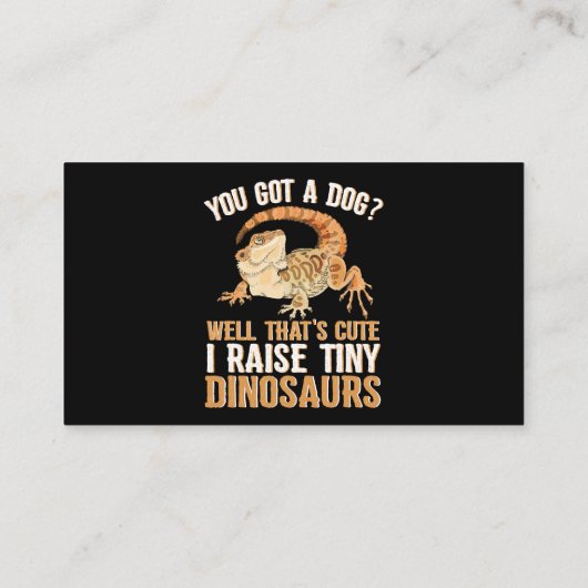 ひげ竜のギフト男女おもしろい女の私は小さなDを上げる 名刺 (裏面)