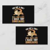 ひげ竜のギフト男女おもしろい女の私は小さなDを上げる 名刺 (正面/裏面)