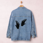 ひげ竜の足跡Herpetologist爬虫類Pa デニムジャケット (ハンガー)