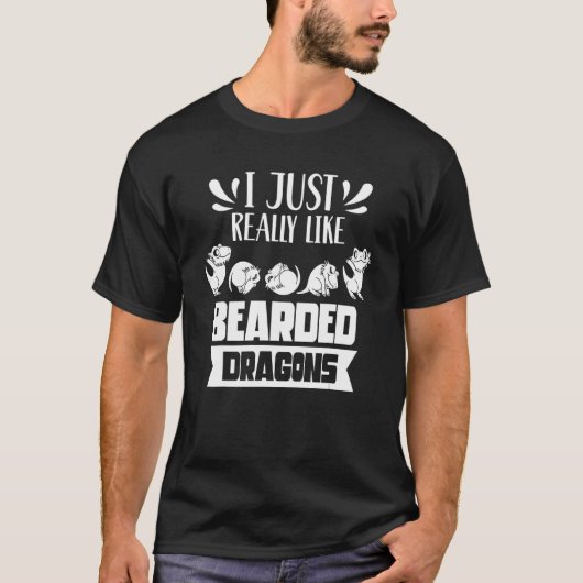 ひげ竜ひげ竜が好き Tシャツ (正面)