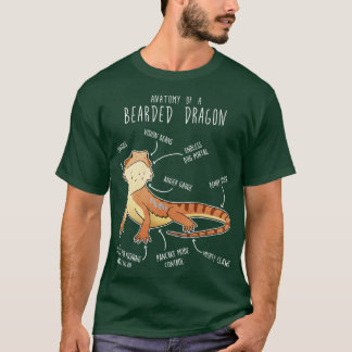 ひげ竜トカゲ爬虫類解剖学1 Tシャツ