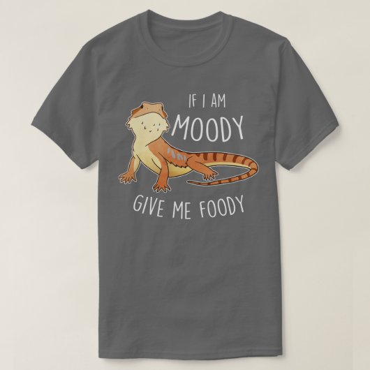 ひげ竜トカゲMoody Foody Tシャツ (デザイン正面)