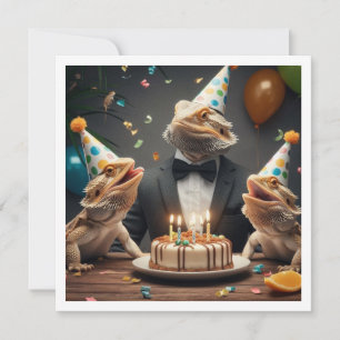 ひげ竜パーティー動物,トカゲ誕生日 招待状