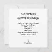 ひげ竜パーティー動物,トカゲ誕生日 招待状 (裏面)