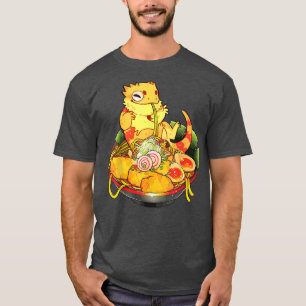 ひげ竜ラーメンかわいい日本のアニメ Tシャツ