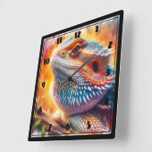 ひげ竜 スクエア壁時計 (傾斜)