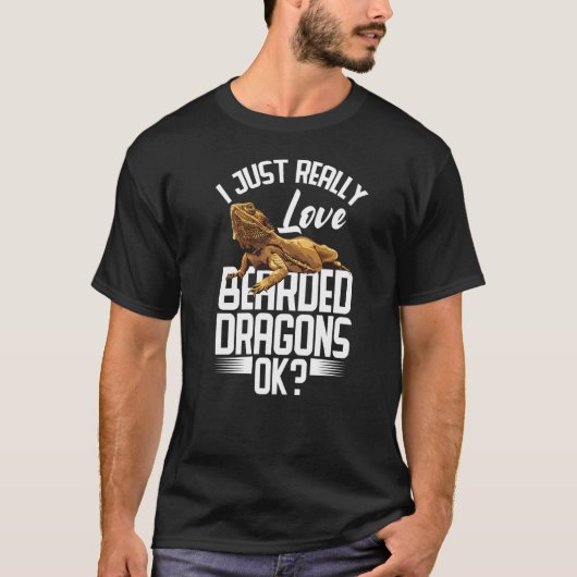 ひげ竜Iただ本当に愛ひげ竜 Tシャツ (正面)