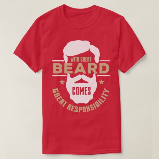 ひげ素晴らしの責任と素晴らしして1 2 Tシャツ (デザイン正面)