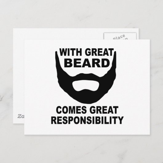 ひげ素晴らし素晴らしの責来任で ポストカード (正面/裏面)