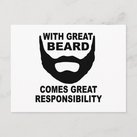 ひげ素晴らし素晴らしの責来任で ポストカード (正面)