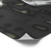 ひげ絞りアイリスフラワーペア金属抽象芸術アート ポスター (角)