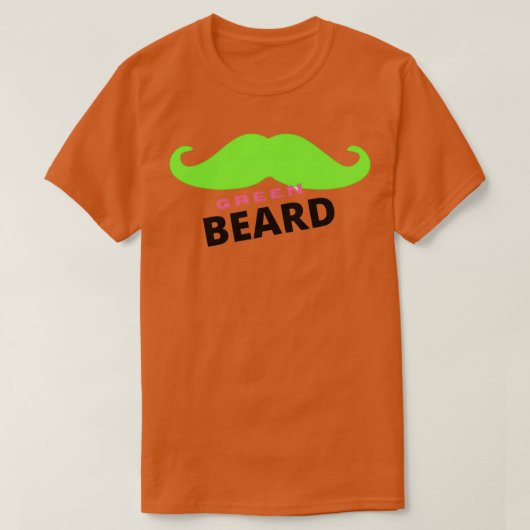 ひげ緑ひげ愛人ひげひげ Tシャツ (デザイン正面)