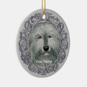 ひげ華美付きコリー名前をカスタムするオーナメント セラミックオーナメント (右)