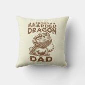 ひげ誇りを持ったつきドラゴンパパ爬虫類恋人 クッション (裏面)