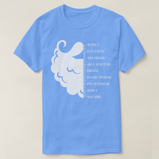 ひげ長の拡大と拡大グラフのインデックスおもしろいGIF Tシャツ (デザイン正面)