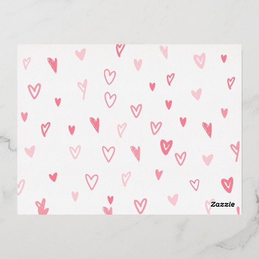 ひげ顔バレンタインデーおもしろいス 箔シーズンポストカード (裏面)