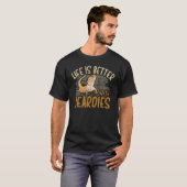 ひげ髭のドラゴンとヘアーズherpetologist tシャツ (正面フル)