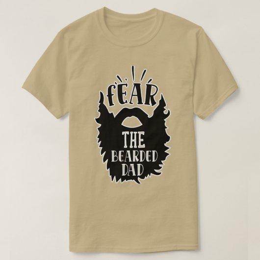 ひげ髭の父ひげ髪1 Tシャツ (デザイン正面)