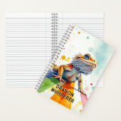 ひげ鮮やか付きドラゴンアカラフルートウォーター色 ノートブック (内側)