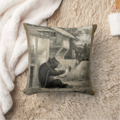 ひげ – クマ、犬とロバ クッション (ブランケット)