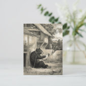 ひげ – クマ、犬とロバ ポストカード (スタンド正面)