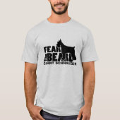 ひげ-ジャイアント・シュナウザー--を恐れて下さい Tシャツ (正面)