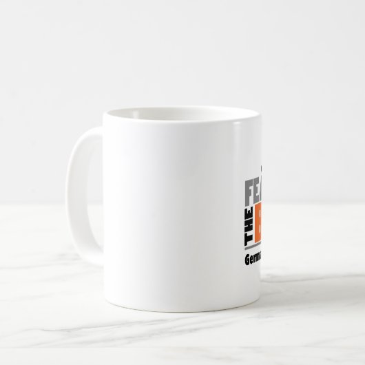 ひげ-ドイツのWirehairedポインター--を恐れて下さい コーヒーマグカップ (正面左)