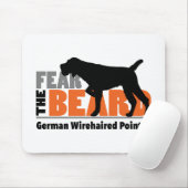 ひげ-ドイツのWirehairedポインター--を恐れて下さい マウスパッド (マウス)