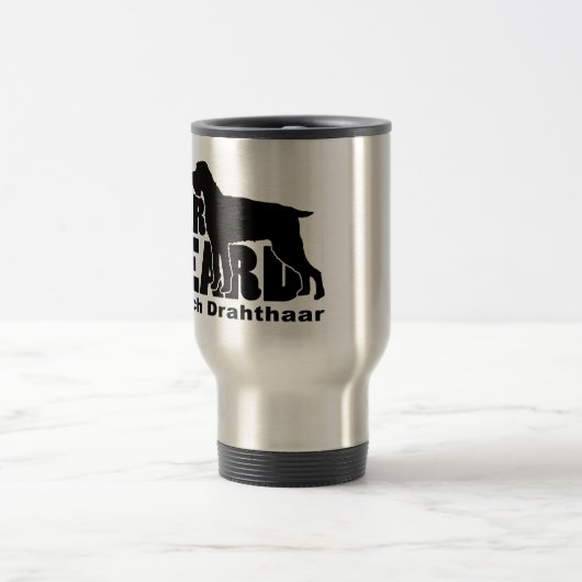 ひげ-ドイツDrahthaarのギア--を恐れて下さい トラベルマグ (中央)