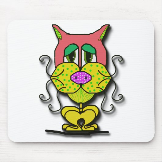 ひげ マウスパッド (正面)