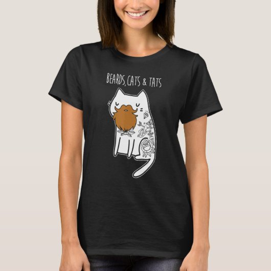 ひげ 猫とATSエッセンシア Tシャツ (正面)