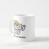 ひげ- .PNGを持つ男の子のために全く陽気 コーヒーマグカップ (正面左)