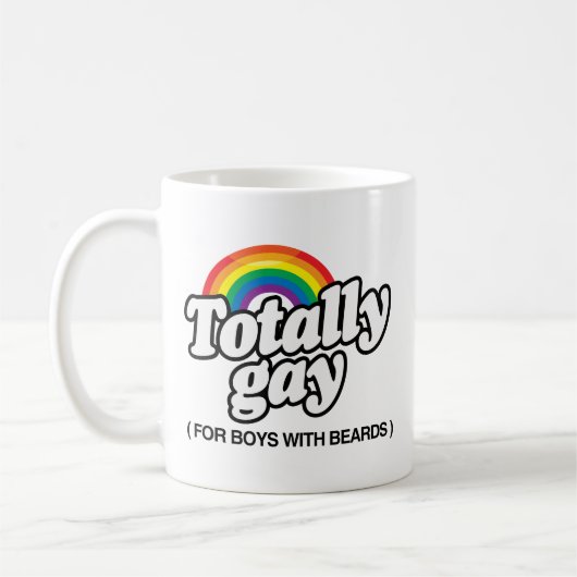 ひげ- .PNGを持つ男の子のために全く陽気 コーヒーマグカップ (左)