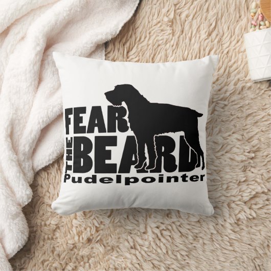ひげ- Pudelpointerのギア--を恐れて下さい クッション (ブランケット)