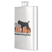 ひげ- Wirehaired指すことGriffon --を恐れて下さい フラスク (左)