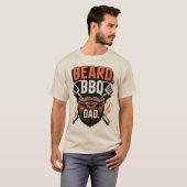 ひげBBQパパ 楽しい父の日Tシャツ Tシャツ (正面フル)