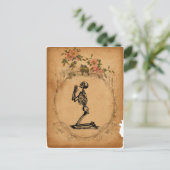 ひざまずきスケルトンポストカード ポストカード (スタンド正面)