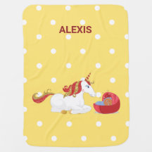 ひざまずくユニコーンかわいいブラウンベビーパーソナライズされた名