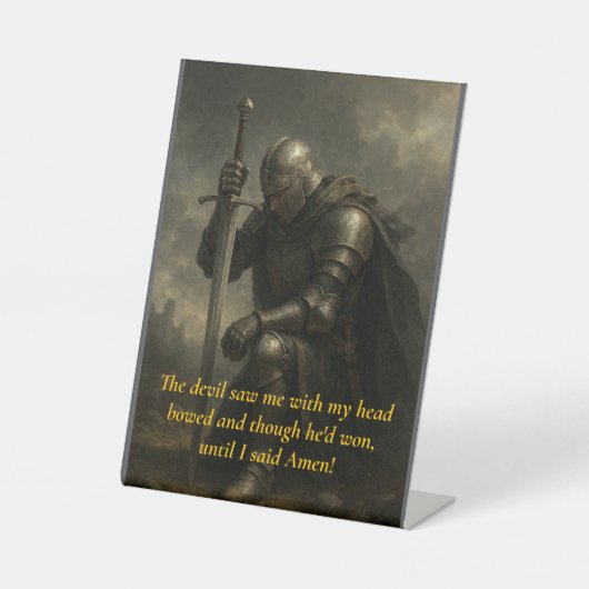 ひざまずく騎士 台座サイン (正面)