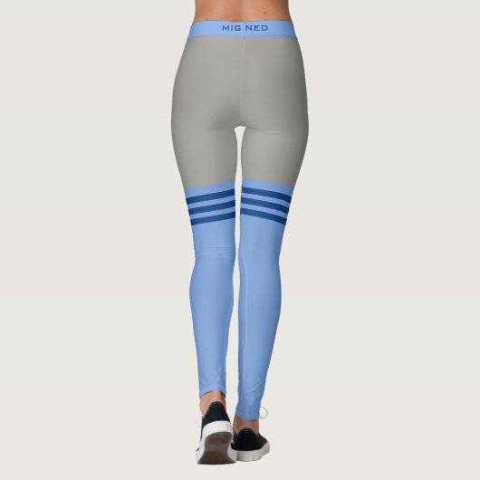 ひざフェイクのソックスの上におもしろいレギンスあなたの色 レギンス (裏面)