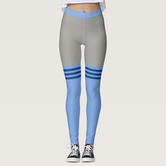 ひざフェイクのソックスの上におもしろいレギンスあなたの色 レギンス (正面)