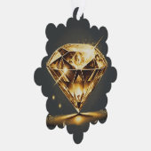 ひしきらめく形と小さな赤い花 オーナメントカード (右)