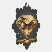 ひしきらめく形と小さな赤い花 オーナメントカード (右)