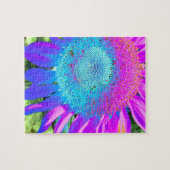 ひしエレガントわ紫ピンクブルーフローラ ジグソーパズル (横)