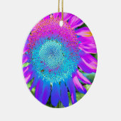 ひしエレガントわ紫ピンクブルーフローラ セラミックオーナメント (右)