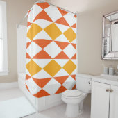 ひしカラフル形モダン幾何ストライプ シャワーカーテン (インサイチュ)