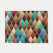 ひしカラフル形 ドアマット (正面)