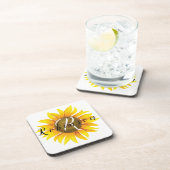 ひしパーソナライズされた花 コースター (右側)