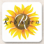 ひしパーソナライズされた花 コースター (正面)