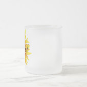 ひしパーソナライズされた花 フロストグラスマグカップ (中央)